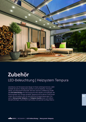 Broschüre Zubehör LED- Beleuchtung / Heizsystem Tempura Weinor
